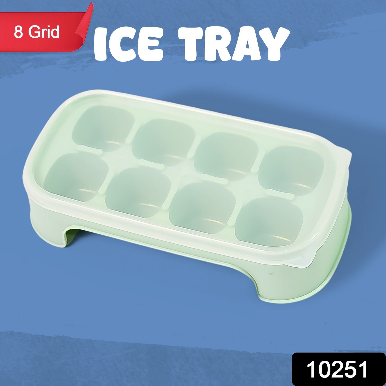 Ice Mold, 8 Grid Food Grade Portable Plastic Ice Tray (1 Pc / 15×8 Cm) - Shivani Jaswal Ice Mold, 8 Grid Food Grade Portable Plastic Ice Tray (1 Pc / 15×8 Cm)