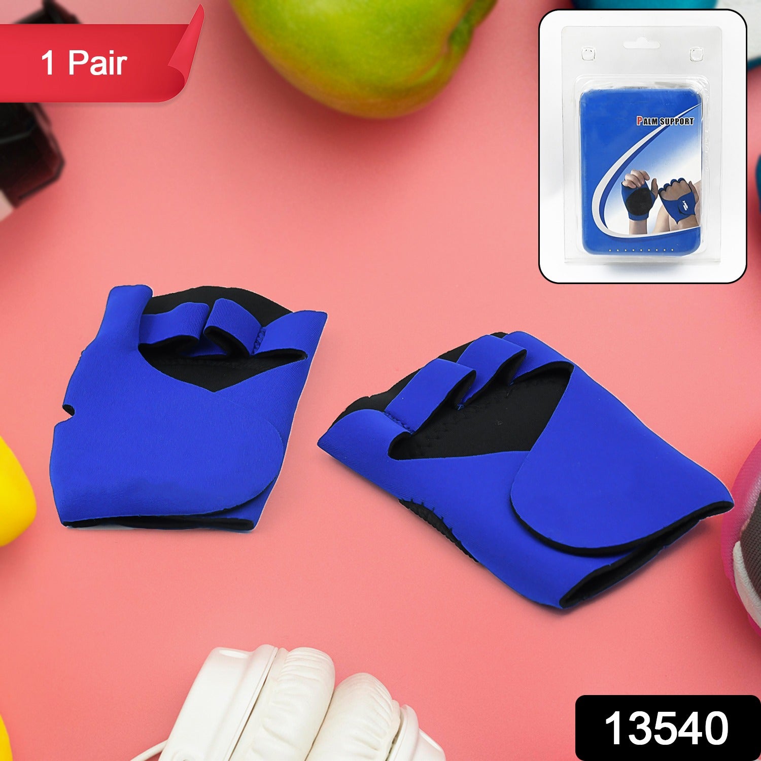Palm Support Gloves Half Finger Gym Exercise Training Gloves Outdoor (1 Pair / / With Card Packing) - Shivani Jaswal Palm Support Gloves Half Finger Gym Exercise Training Gloves Outdoor (1 Pair / / With Card Packing)