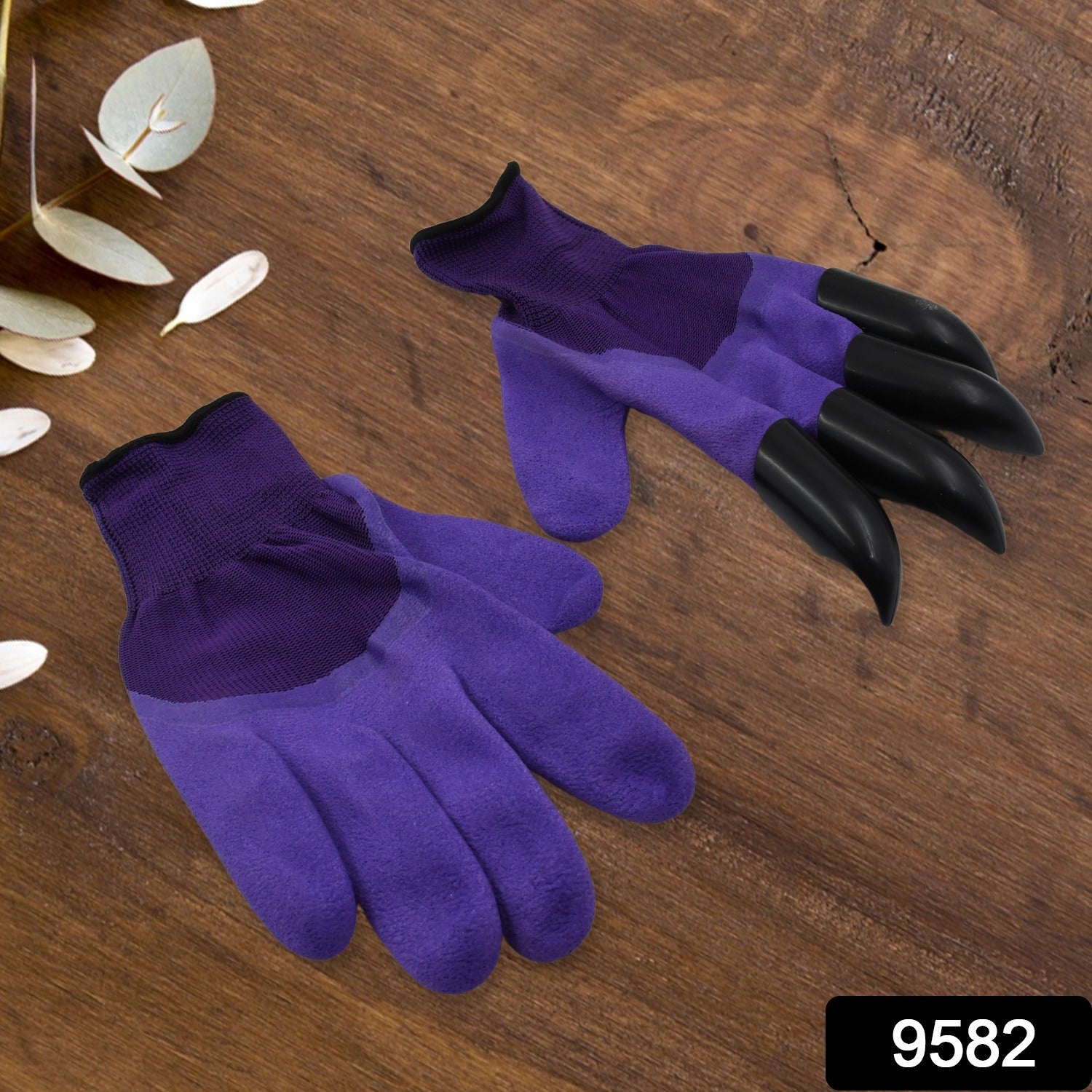 Garden Farming Gloves With Hand Fingertips & Plastic Claws (1 Pair) - Shivani Jaswal Garden Farming Gloves With Hand Fingertips & Plastic Claws (1 Pair)