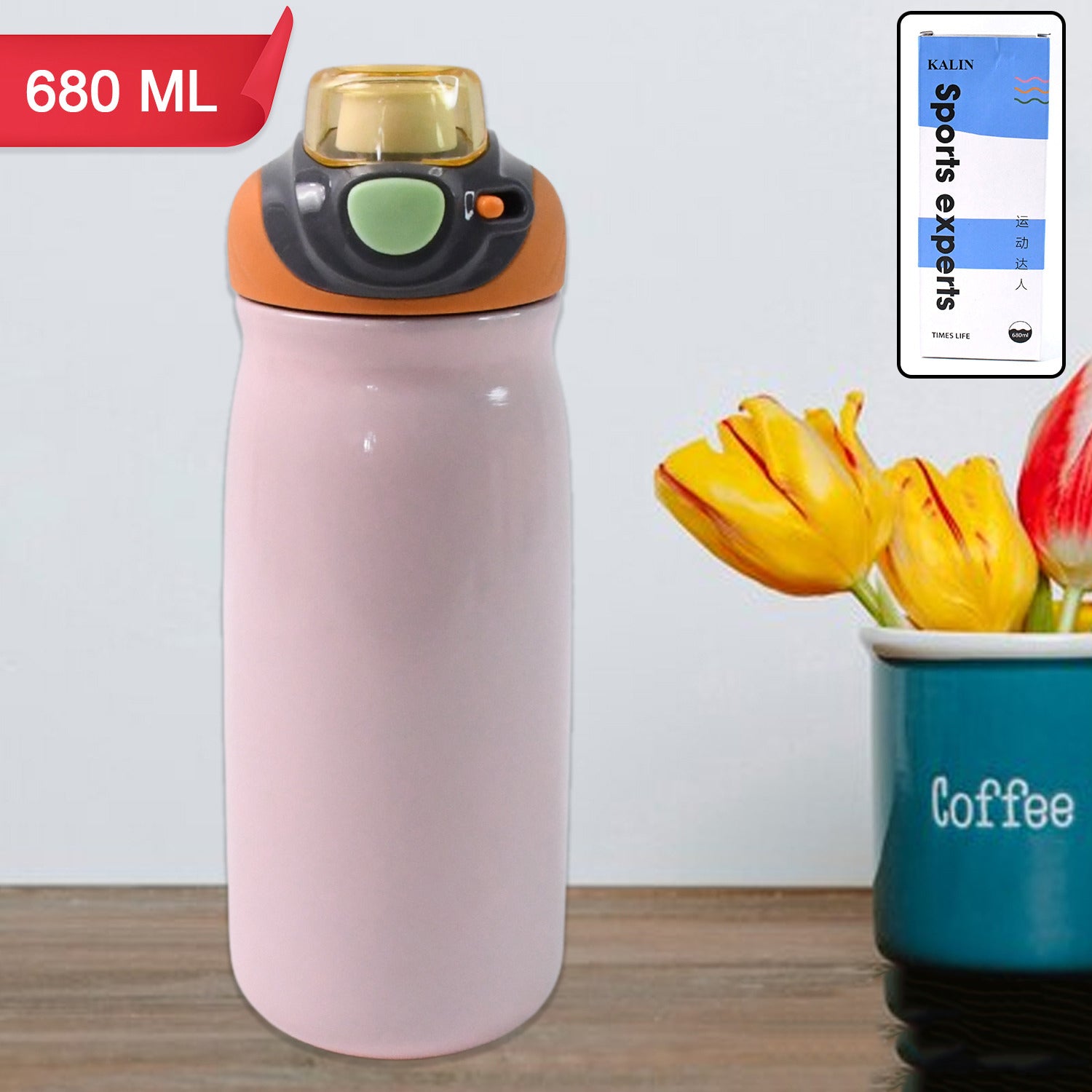 Stainless Steel Vacuum Tumbler Water Bottle (680ml) - Shivani Jaswal Stainless Steel Vacuum Tumbler Water Bottle (680ml)