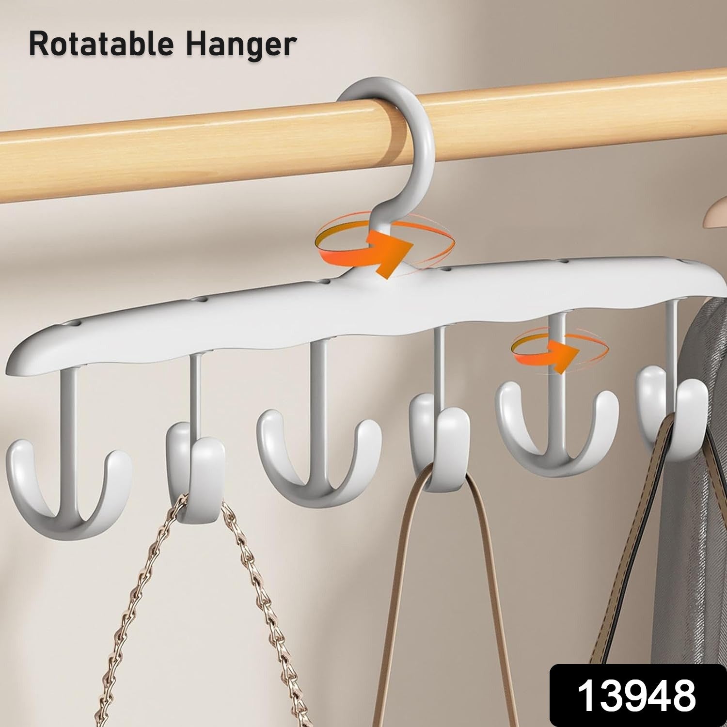 Rotatable Tank Top Hanger – Space Saving Closet Organizer for Dorms & Apartments (12-Hook) - Shivani Jaswal Rotatable Tank Top Hanger – Space Saving Closet Organizer for Dorms & Apartments (12-Hook)