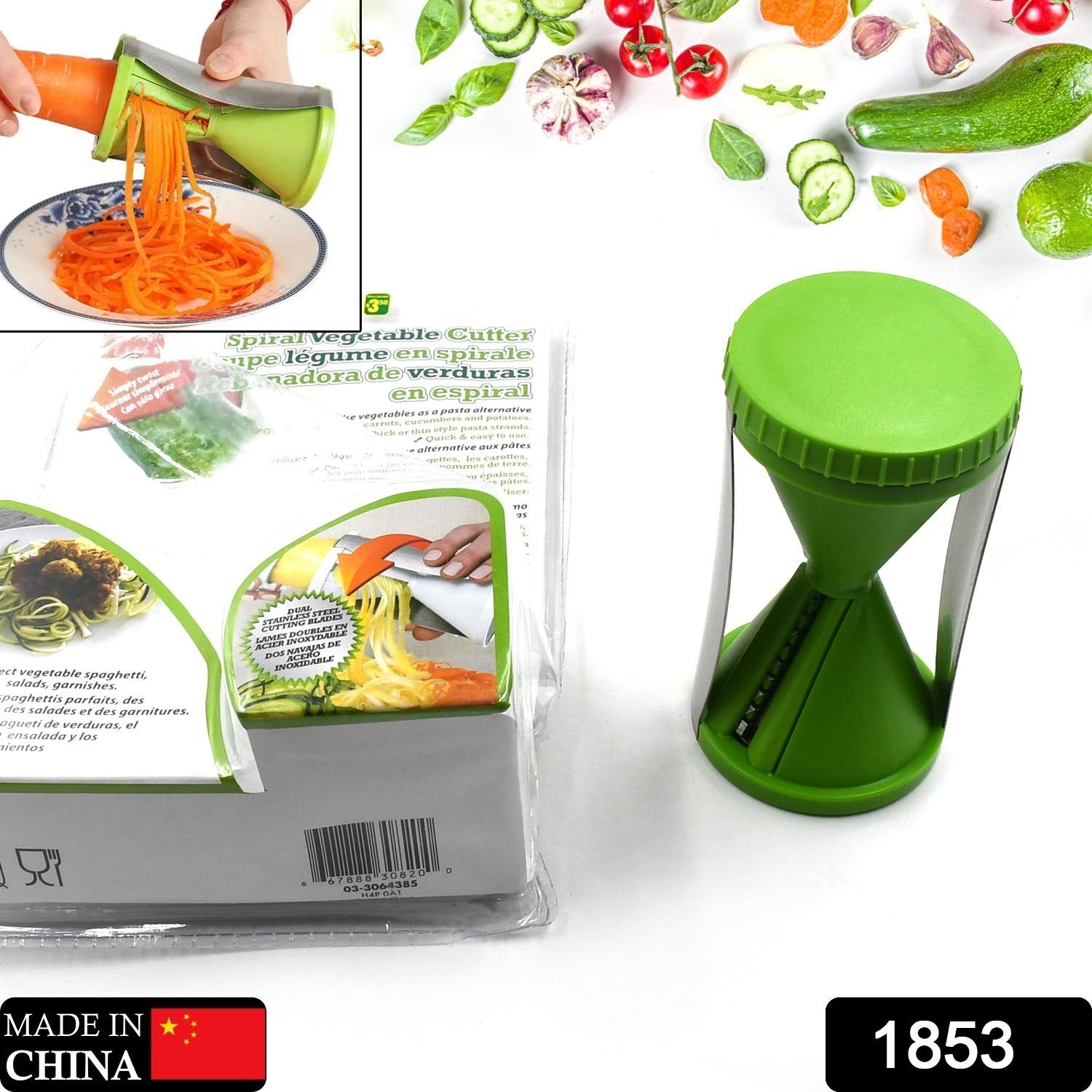 Portable Stainless Steel Handheld Spiralizer & Vegetable Slicer - Shivani Jaswal Portable Stainless Steel Handheld Spiralizer & Vegetable Slicer