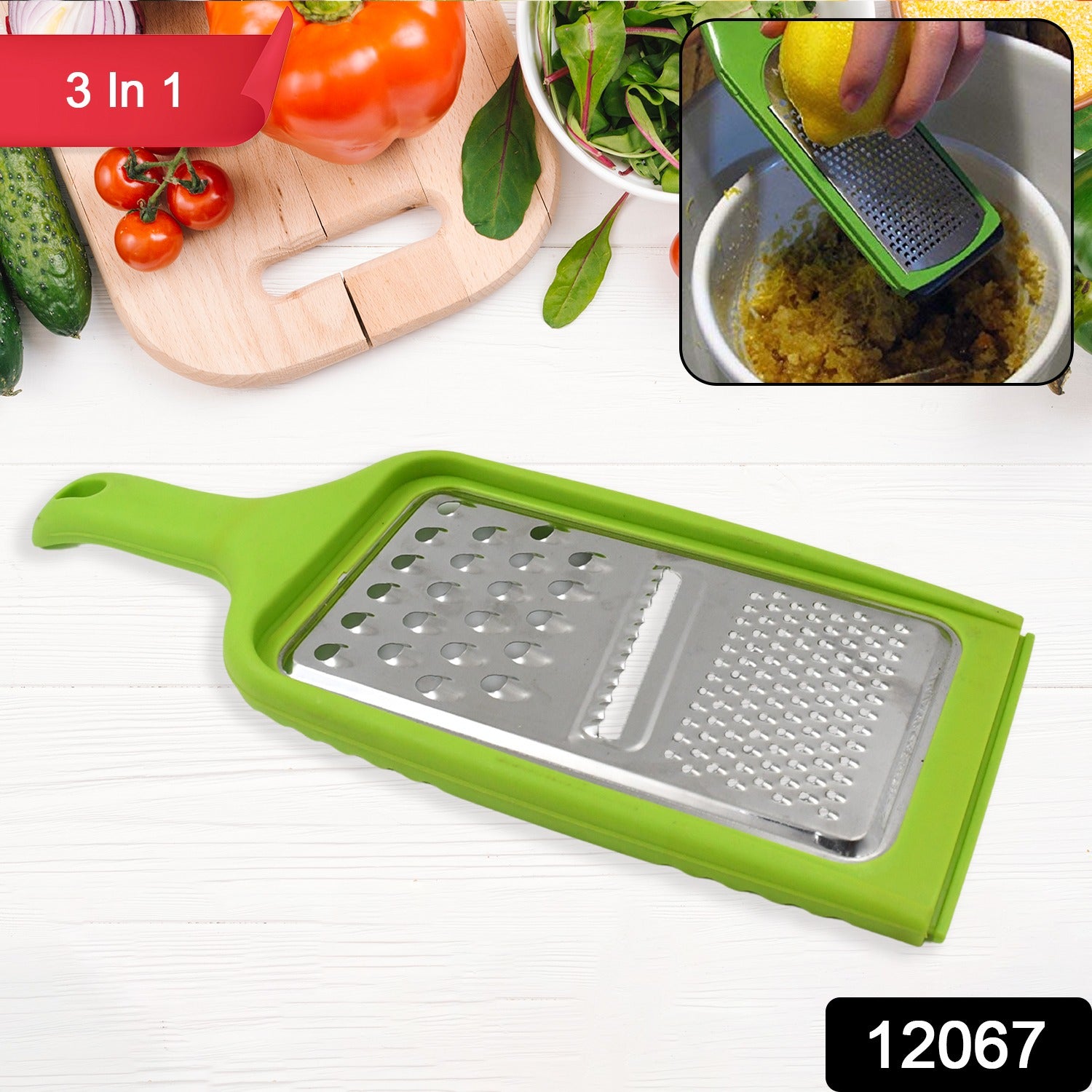 Stainless Steel Cheese Grater 3in1 Multifunctional (1 Pc / Mix Color) - Shivani Jaswal Stainless Steel Cheese Grater 3in1 Multifunctional (1 Pc / Mix Color)