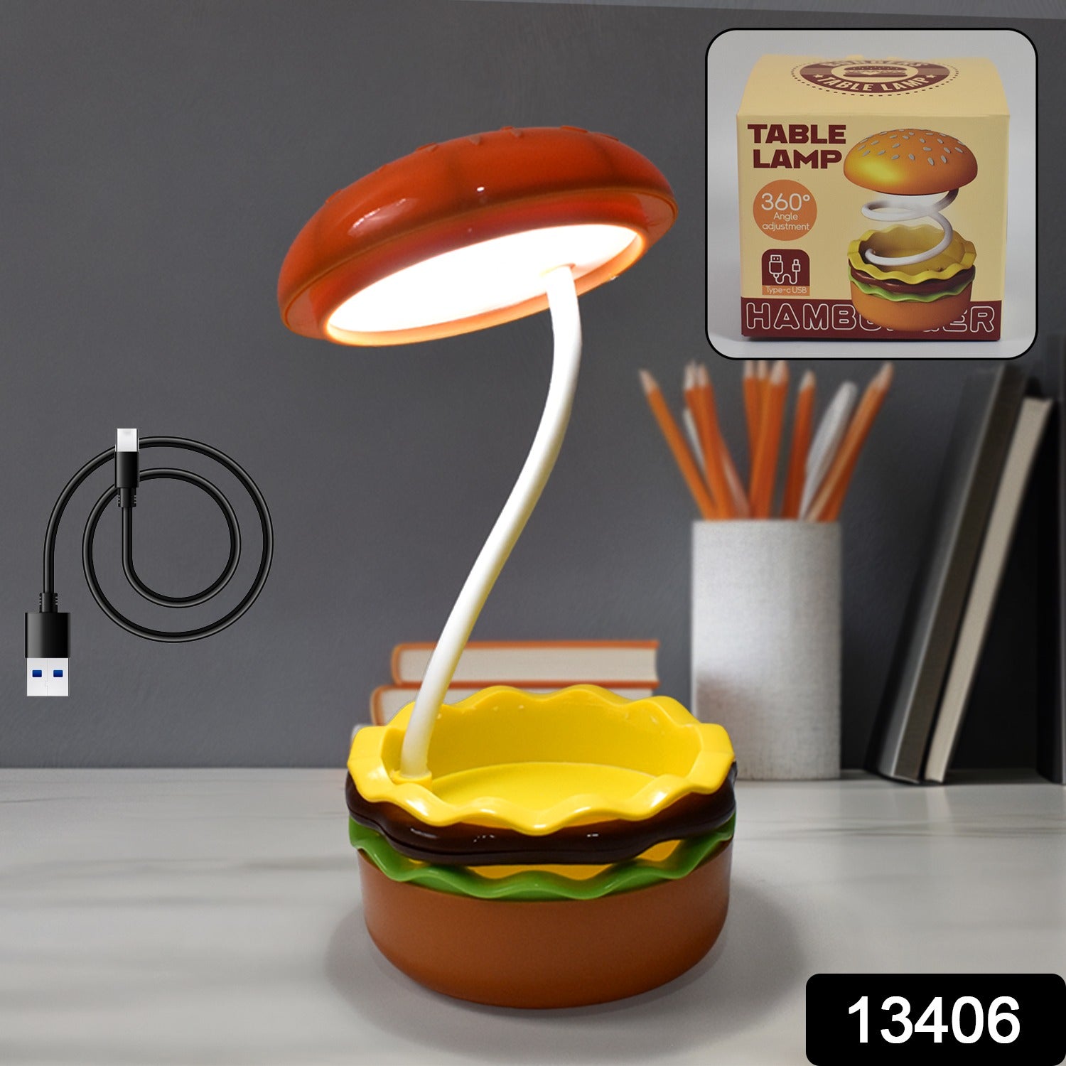 Burger Delight: Folding LED Night Lamp (1 Pc) - Shivani Jaswal Burger Delight: Folding LED Night Lamp (1 Pc)