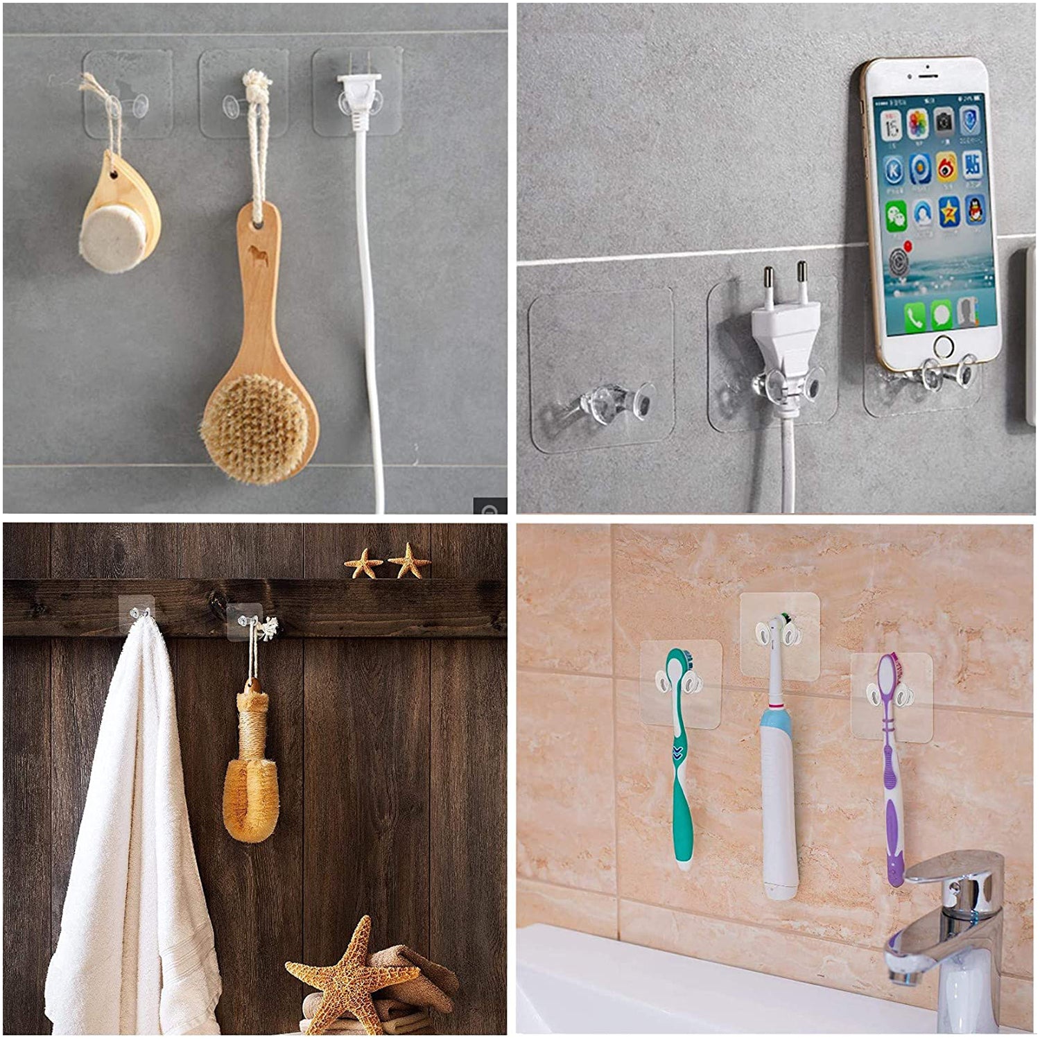 Transparent Multi-Function Wall Storage Hooks - Shivani Jaswal Transparent Multi-Function Wall Storage Hooks