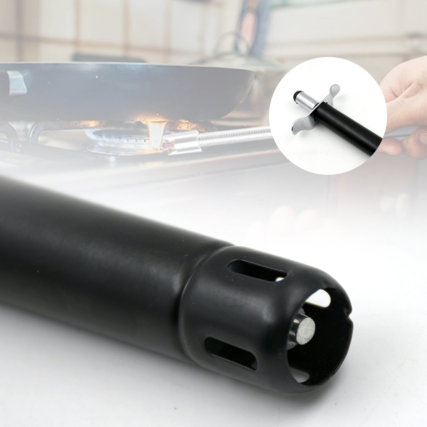 Stainless Steel Gas Lighter for Kitchen Gas Stove, Long Lasting, Unbreakable Lighters for Gas Stoves, Restaurants & Kitchen (1 Pc) - Shivani Jaswal Stainless Steel Gas Lighter for Kitchen Gas Stove, Long Lasting, Unbreakable Lighters for Gas Stoves, Restaurants & Kitchen (1 Pc)