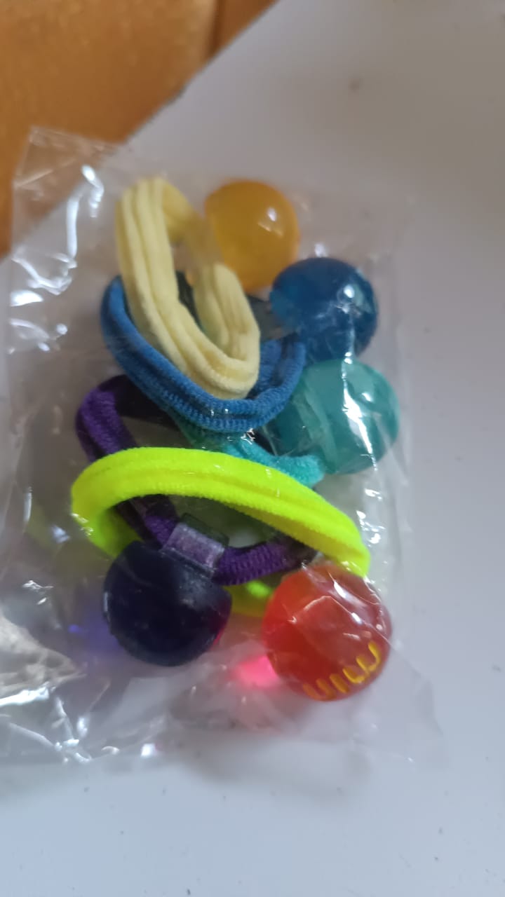 Small Ball Elastic Hairbands (Pack of 5 / Multicolour) - Shivani Jaswal Small Ball Elastic Hairbands (Pack of 5 / Multicolour)