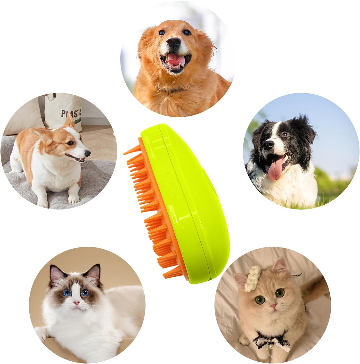 3-in-1 Cat Steamy Brush – Self-Cleaning Pet Grooming & Hair Removal Comb - Shivani Jaswal 3-in-1 Cat Steamy Brush – Self-Cleaning Pet Grooming & Hair Removal Comb