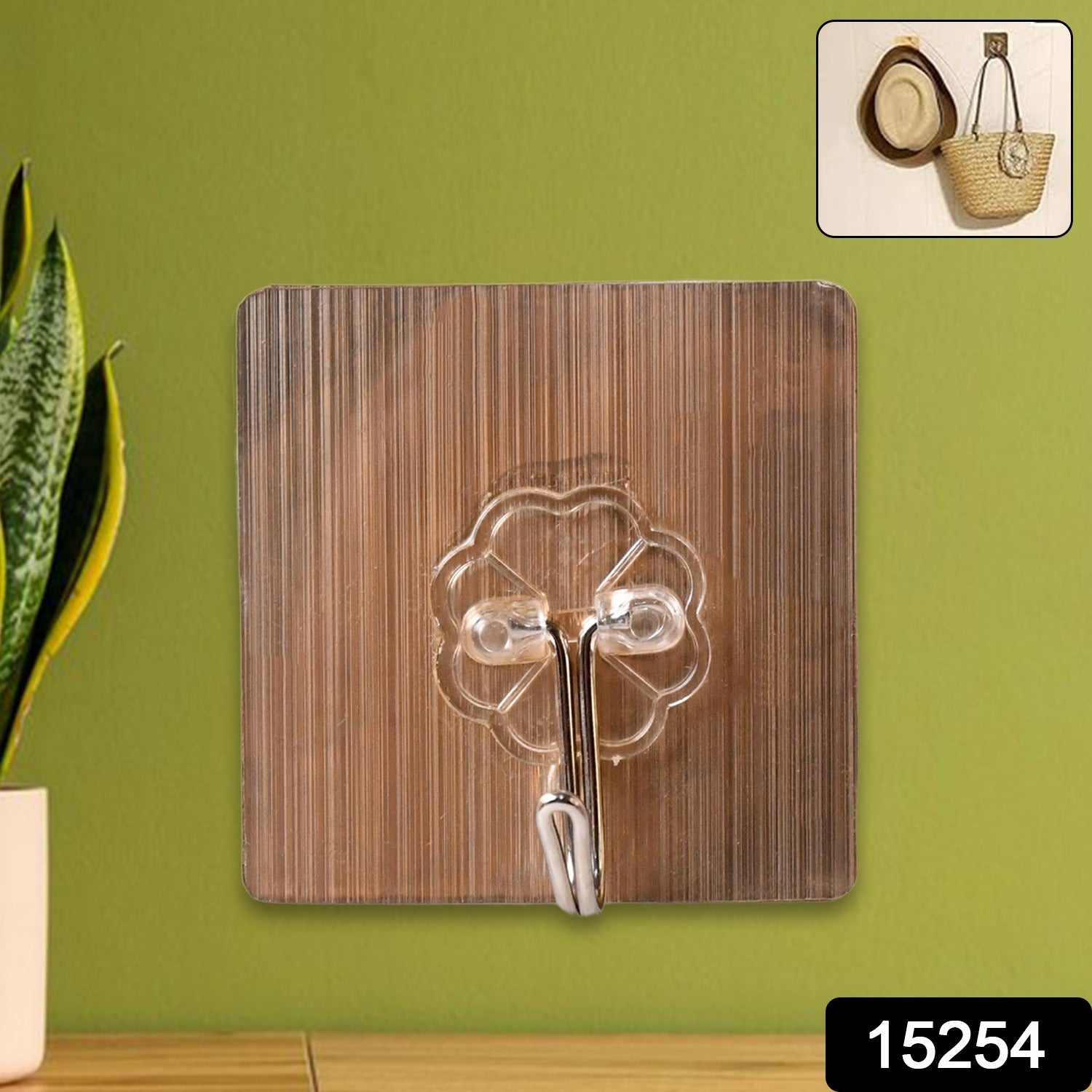 Adhesive Heavy-Duty Hooks for Kitchen and Bathroom (1 Pc / 6×6 Cm) - Shivani Jaswal Adhesive Heavy-Duty Hooks for Kitchen and Bathroom (1 Pc / 6×6 Cm)