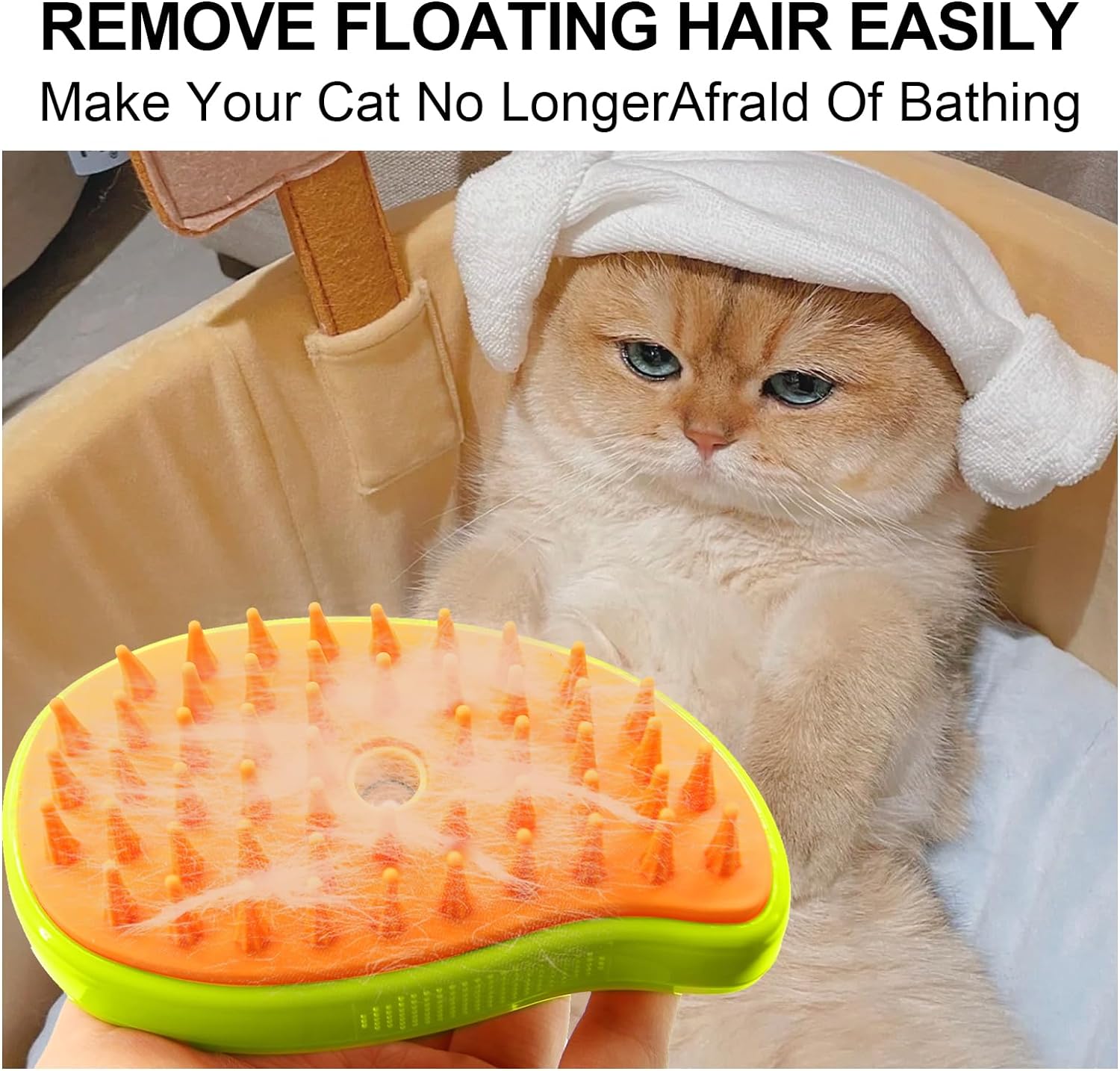 3-in-1 Cat Steamy Brush – Self-Cleaning Pet Grooming & Hair Removal Comb - Shivani Jaswal 3-in-1 Cat Steamy Brush – Self-Cleaning Pet Grooming & Hair Removal Comb