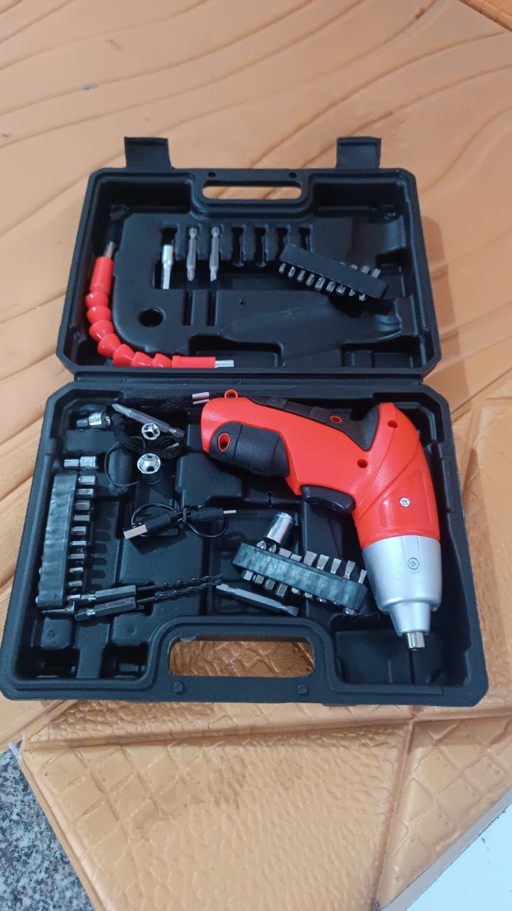 Portable Electric Screwdriver Set with 45 Bits (1 Set) - Shivani Jaswal Portable Electric Screwdriver Set with 45 Bits (1 Set)