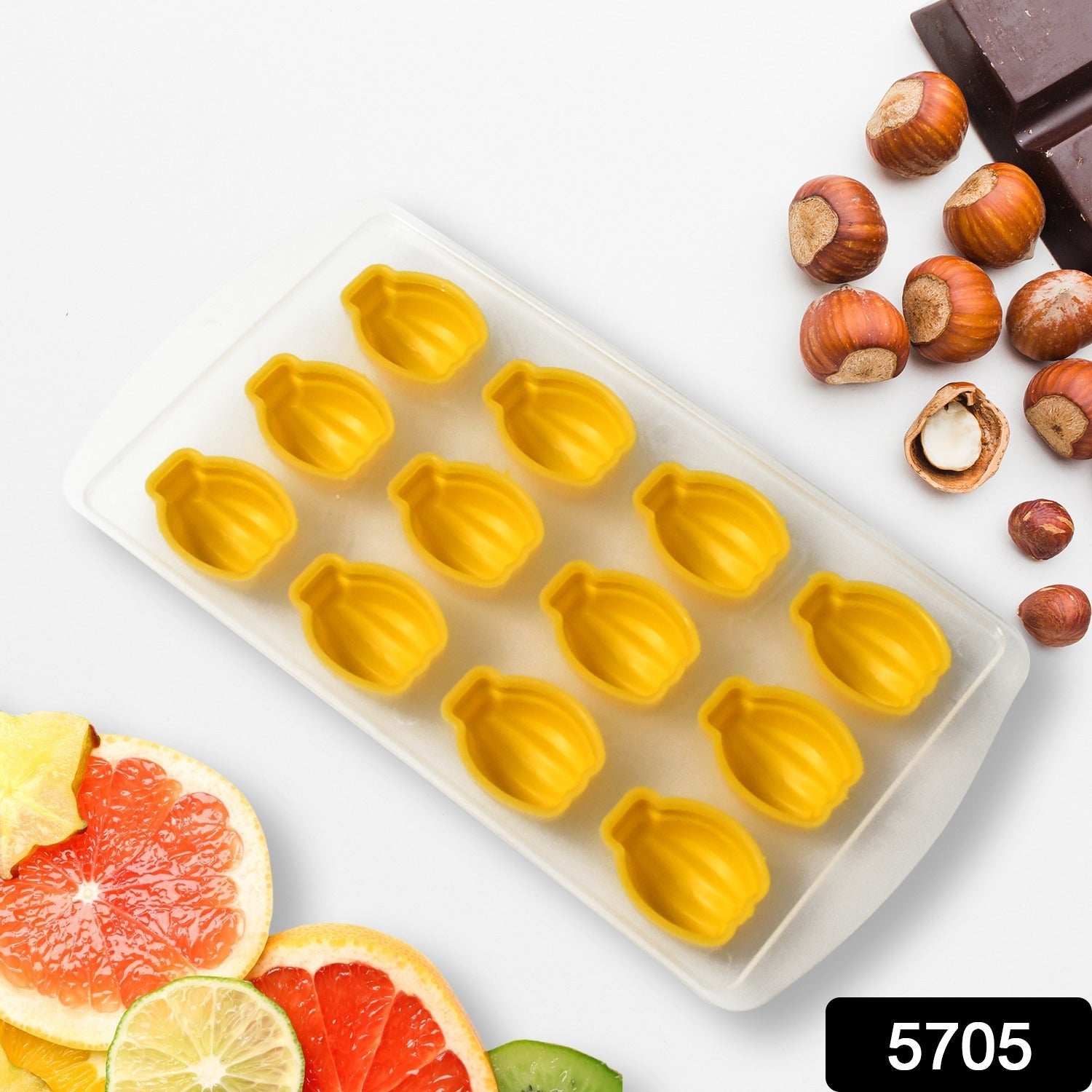 Silicone Fruit-Shaped Ice Cube Tray - Creative Multi-Design Freezer Mold (1 Pc) - Shivani Jaswal Silicone Fruit-Shaped Ice Cube Tray - Creative Multi-Design Freezer Mold (1 Pc)