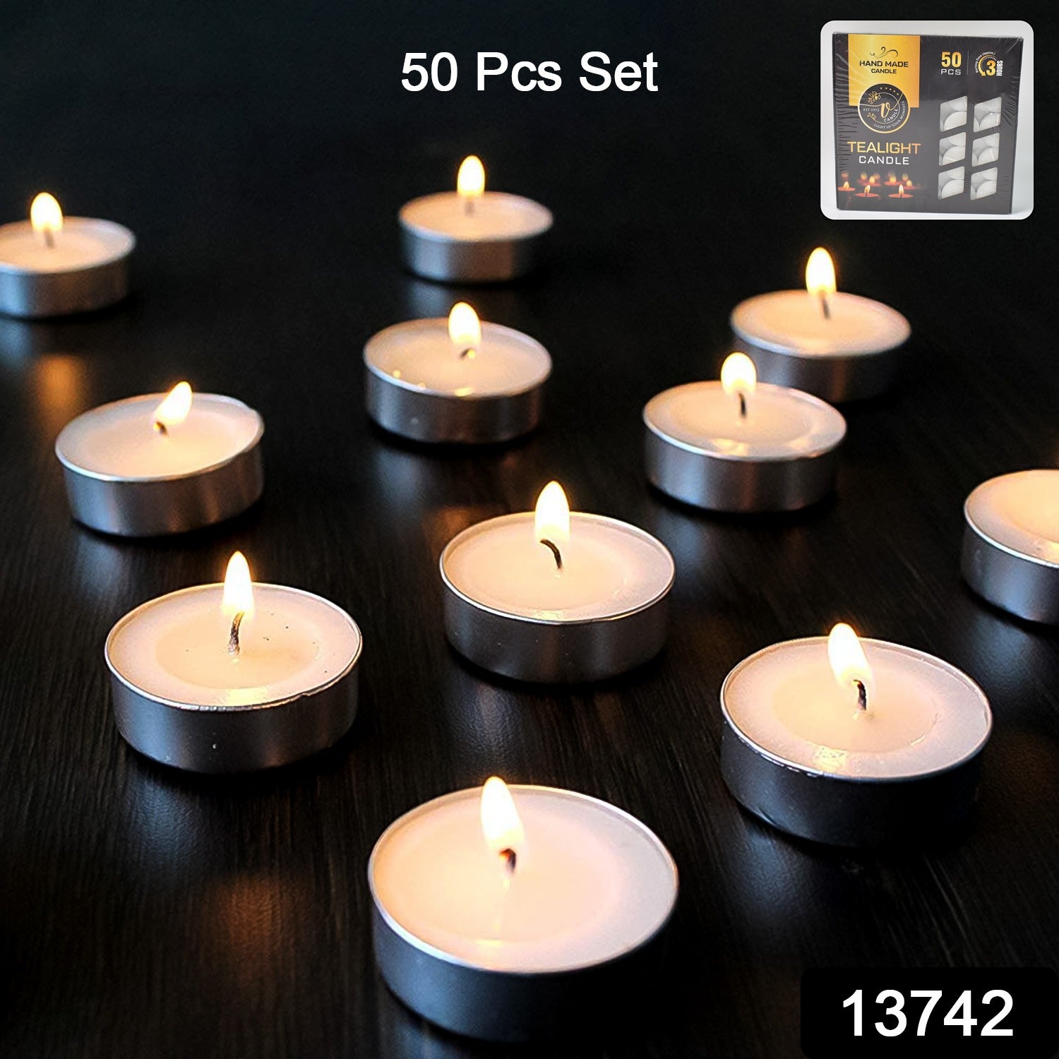 Tealight Candles Set, Smokeless Candles (50 Pcs set) - Shivani Jaswal Tealight Candles Set, Smokeless Candles (50 Pcs set)