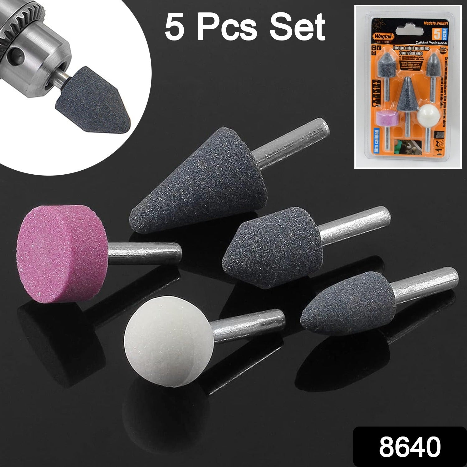 Abrasive Mounted Stone Grinding Wheel Head Grinding Burr Wheel Rotary Tools Set 5 Pcs - Shivani Jaswal Abrasive Mounted Stone Grinding Wheel Head Grinding Burr Wheel Rotary Tools Set 5 Pcs