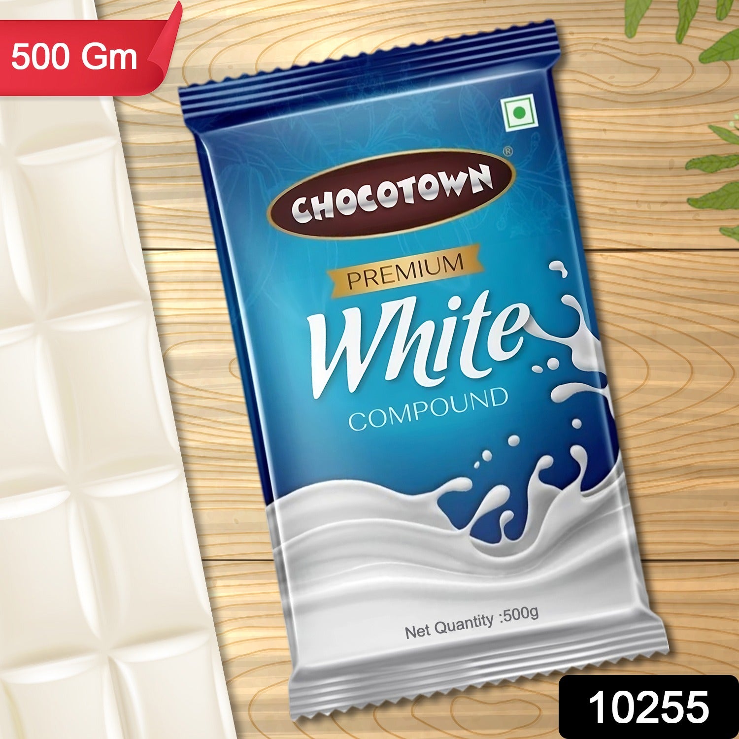 Chocotown Premium White Choco Compound Slab, 500gm - Shivani Jaswal Chocotown Premium White Choco Compound Slab, 500gm