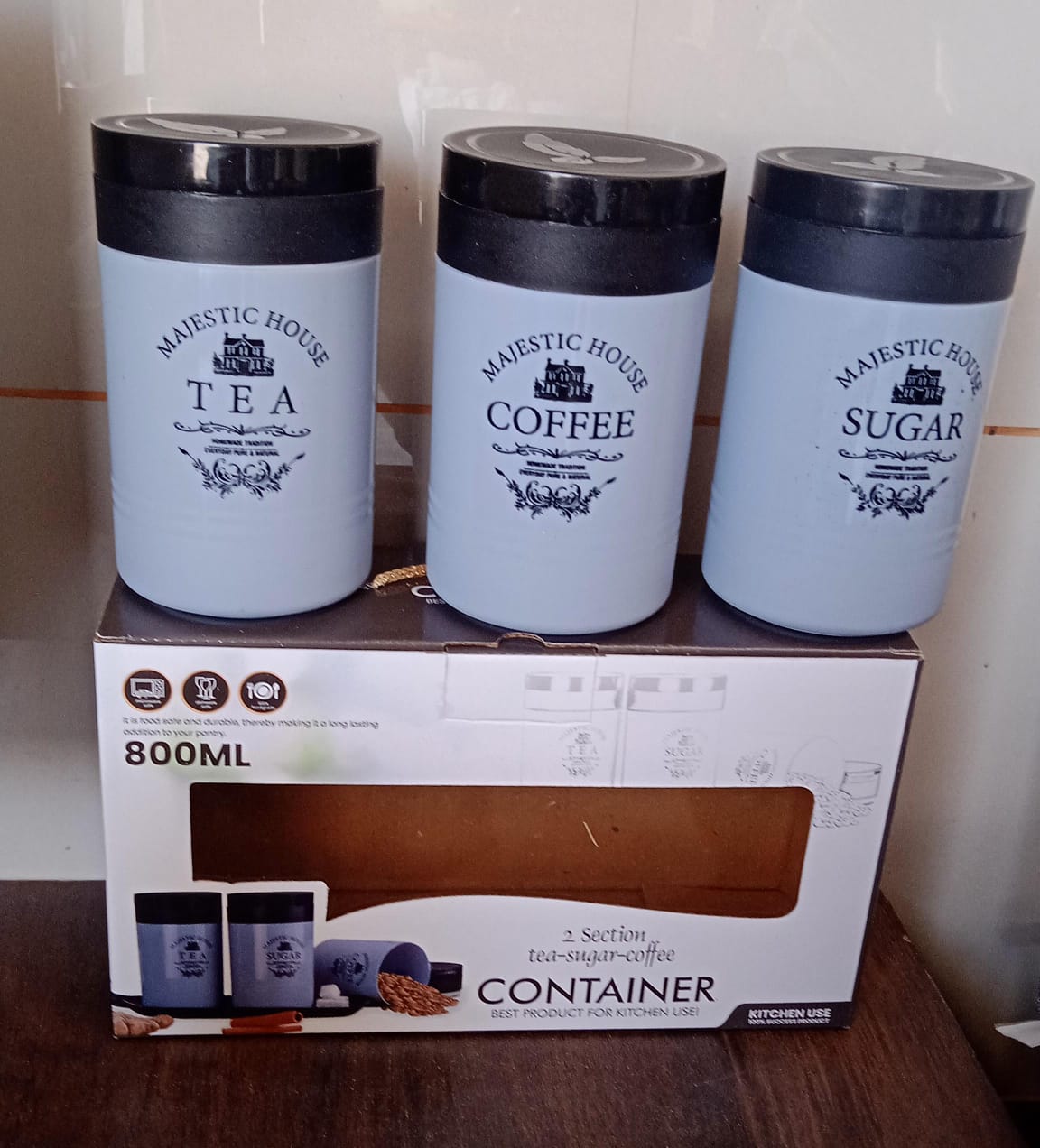 Airtight Containers – For Tea, Coffee, Sugar & More (3 Pcs Set) - Shivani Jaswal Airtight Containers – For Tea, Coffee, Sugar & More (3 Pcs Set)