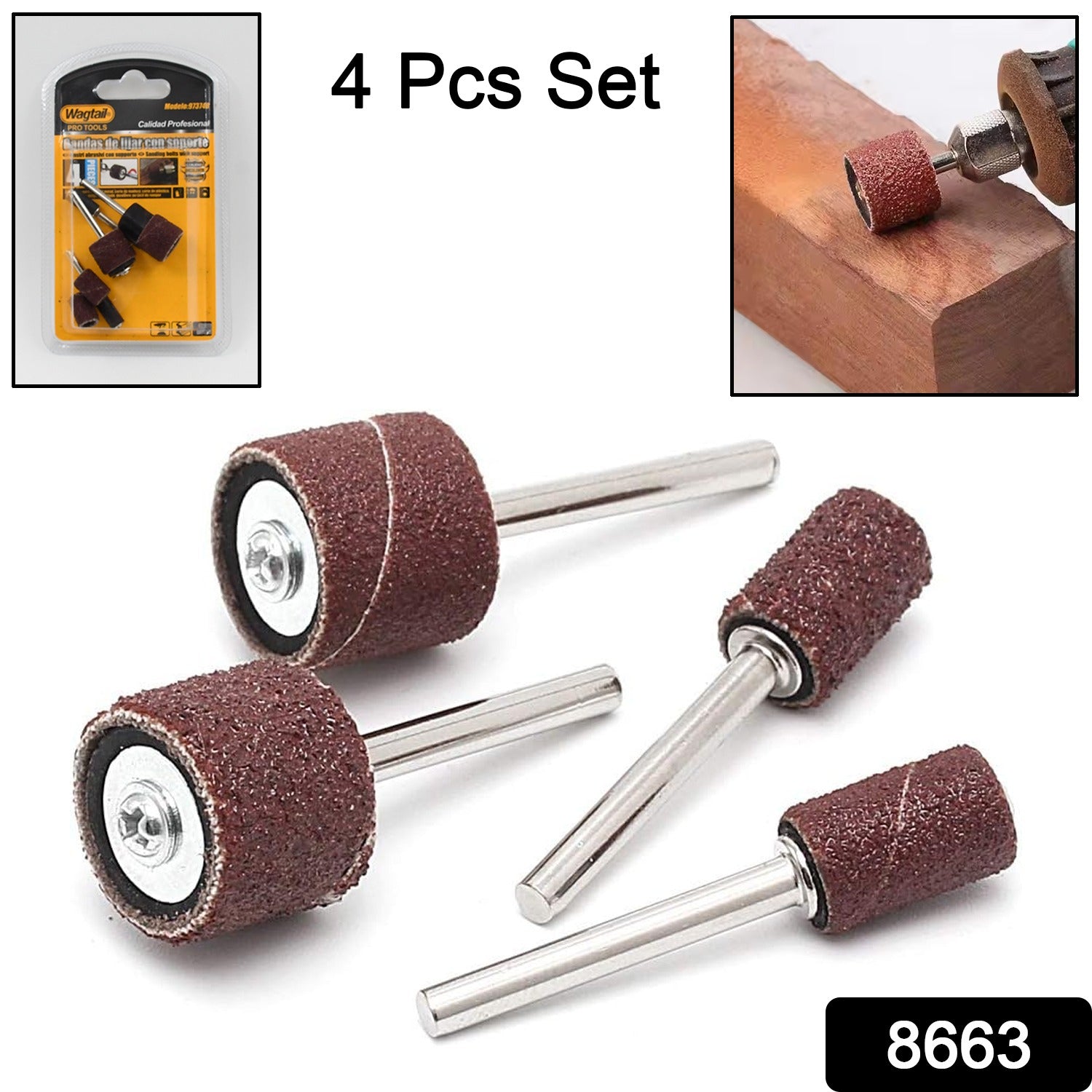 Sanding Band Drum Sleeves Mandrels for Dremel Rotary Tool (4 Pcs Set) - Shivani Jaswal Sanding Band Drum Sleeves Mandrels for Dremel Rotary Tool (4 Pcs Set)