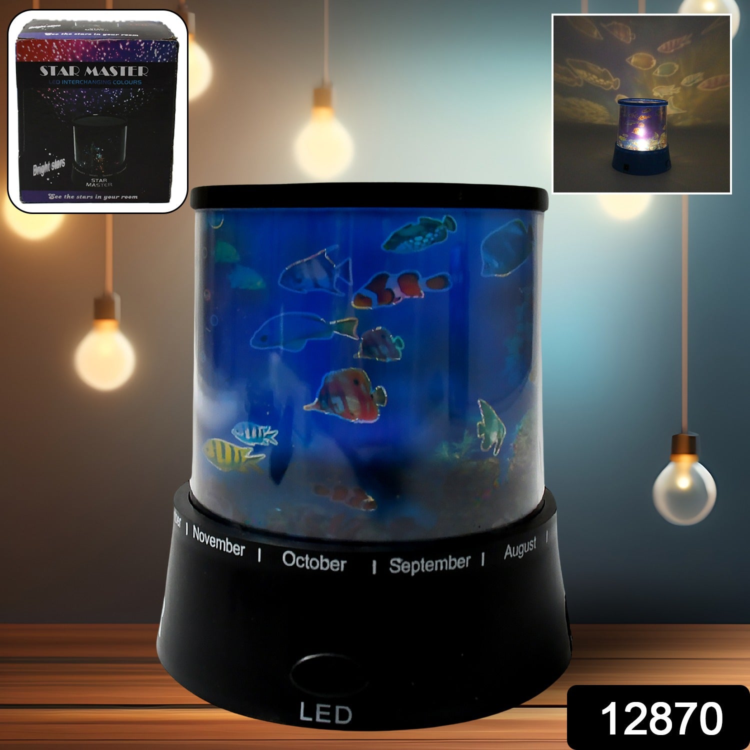 LED Projector Night Light – 3 Battery Lamps, Rotating with Music, Perfect for Kids & Home Decor (1 Pc, Battery Not Included) - Shivani Jaswal LED Projector Night Light – 3 Battery Lamps, Rotating with Music, Perfect for Kids & Home Decor (1 Pc, Battery Not Included)