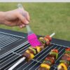 Multicolor silicone spatula and pastry brush set for baking and cooking