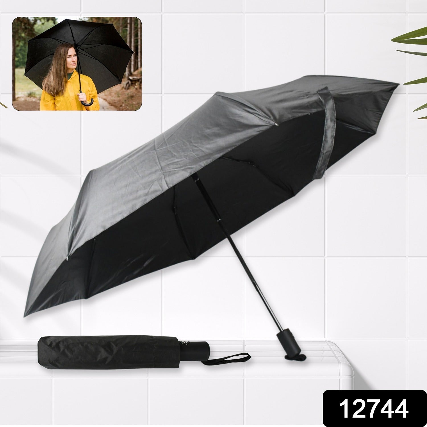 2 Fold Manual Umbrella – Wind, Sun & Rainproof with Steel Shaft & Wrist Strap - Shivani Jaswal 2 Fold Manual Umbrella – Wind, Sun & Rainproof with Steel Shaft & Wrist Strap
