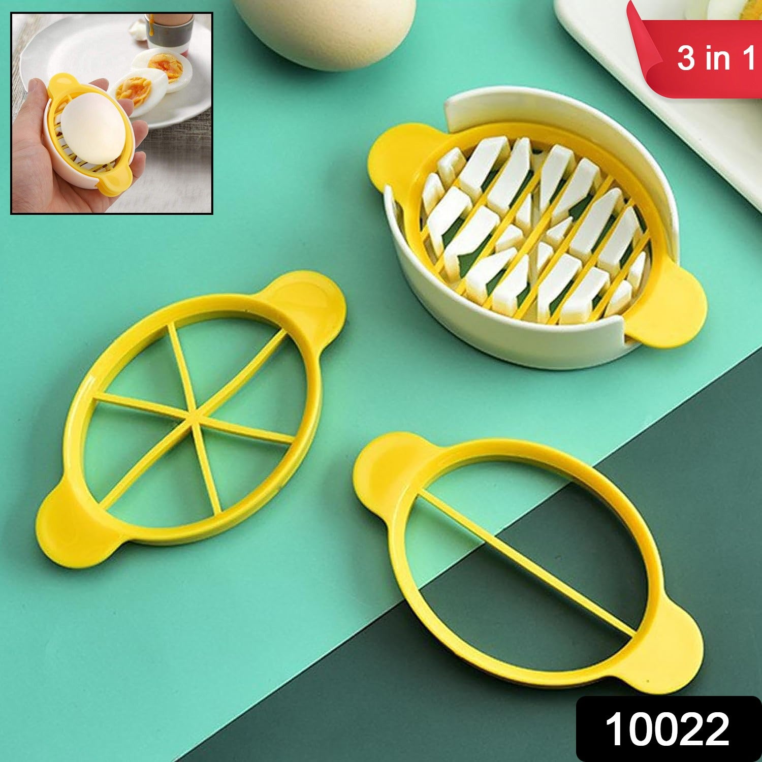 Egg Slicer, 3 in 1 Boiled Egg Slicer, Egg Slicer, Preserved Egg Slicer, Home Restaurant Kitchen Tool (1 Pc) - Shivani Jaswal Egg Slicer, 3 in 1 Boiled Egg Slicer, Egg Slicer, Preserved Egg Slicer, Home Restaurant Kitchen Tool (1 Pc)