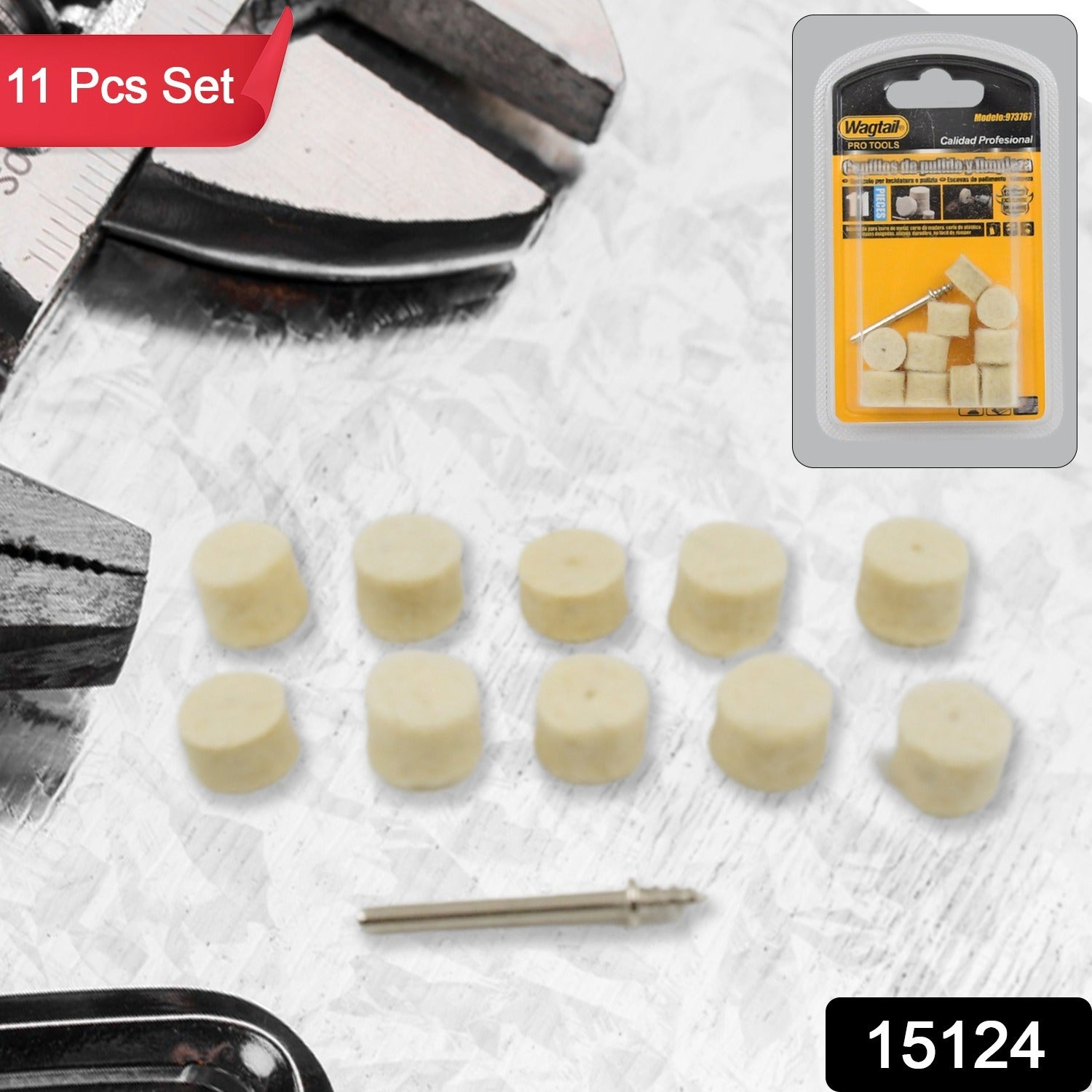 Rotary Tool Accessory Wool Felt Polishing Pad Felt (11 Pcs Set) - Shivani Jaswal Rotary Tool Accessory Wool Felt Polishing Pad Felt (11 Pcs Set)