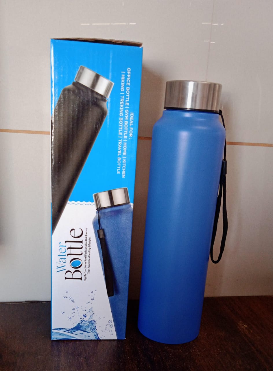 Stainless Steel Double Wall Vacuum-Insulated Drink Water Bottle (1000 ML) - Shivani Jaswal Stainless Steel Double Wall Vacuum-Insulated Drink Water Bottle (1000 ML)
