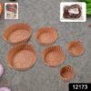 Air Fryer Reusable Silicone Pot with Handles (6 Pc set)