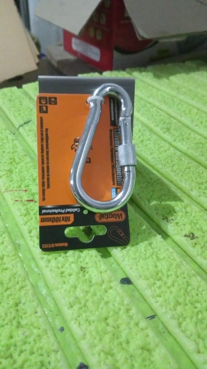 Snap Hook With Screw-Stainless Steel Snap Hook Clip Heavy Duty, Carabiner Clip (10×100 MM / 1 Pc) - Shivani Jaswal Snap Hook With Screw-Stainless Steel Snap Hook Clip Heavy Duty, Carabiner Clip (10×100 MM / 1 Pc)
