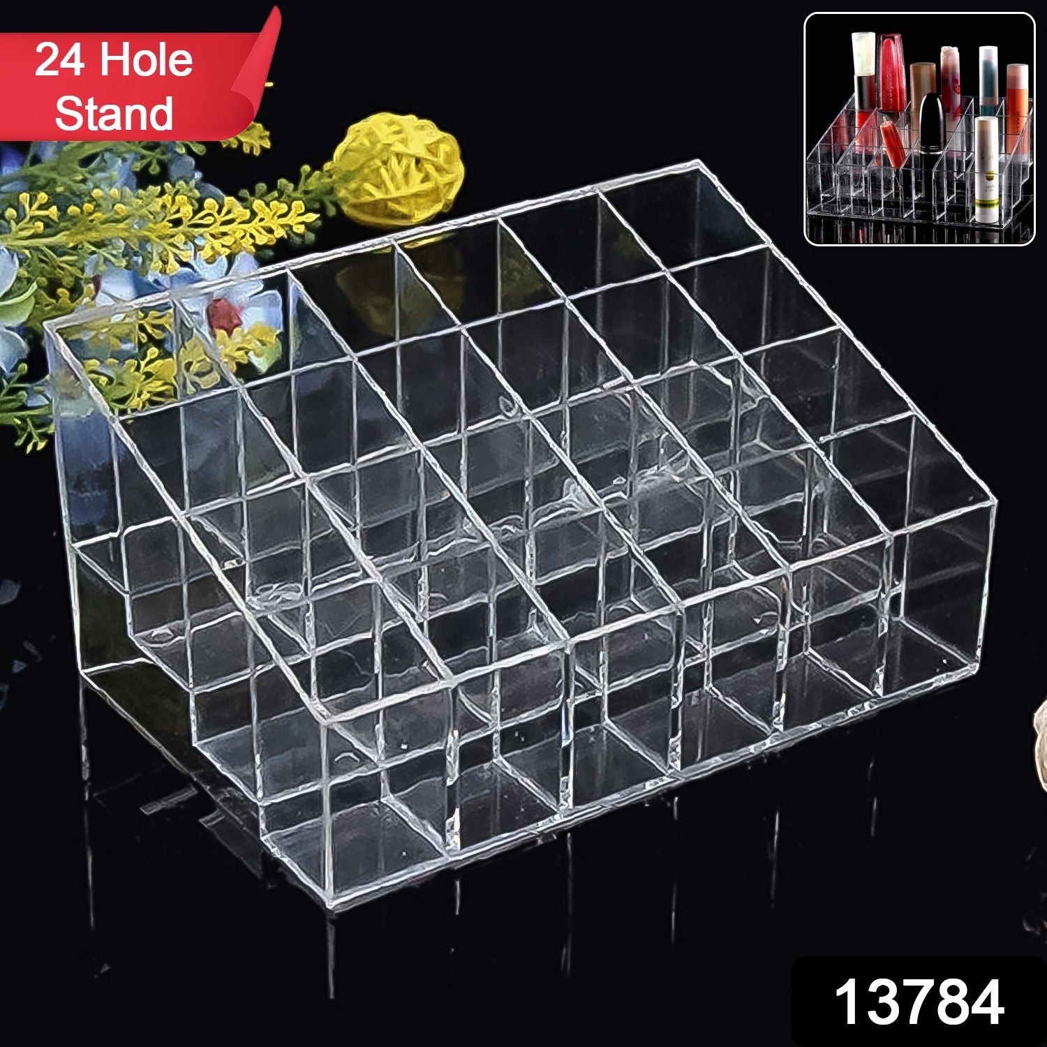 24 Hole Stand Trapezoid Holder Makeup Brushes Set Lipstick Holder Case Tools (1 Pc) - Shivani Jaswal 24 Hole Stand Trapezoid Holder Makeup Brushes Set Lipstick Holder Case Tools (1 Pc)
