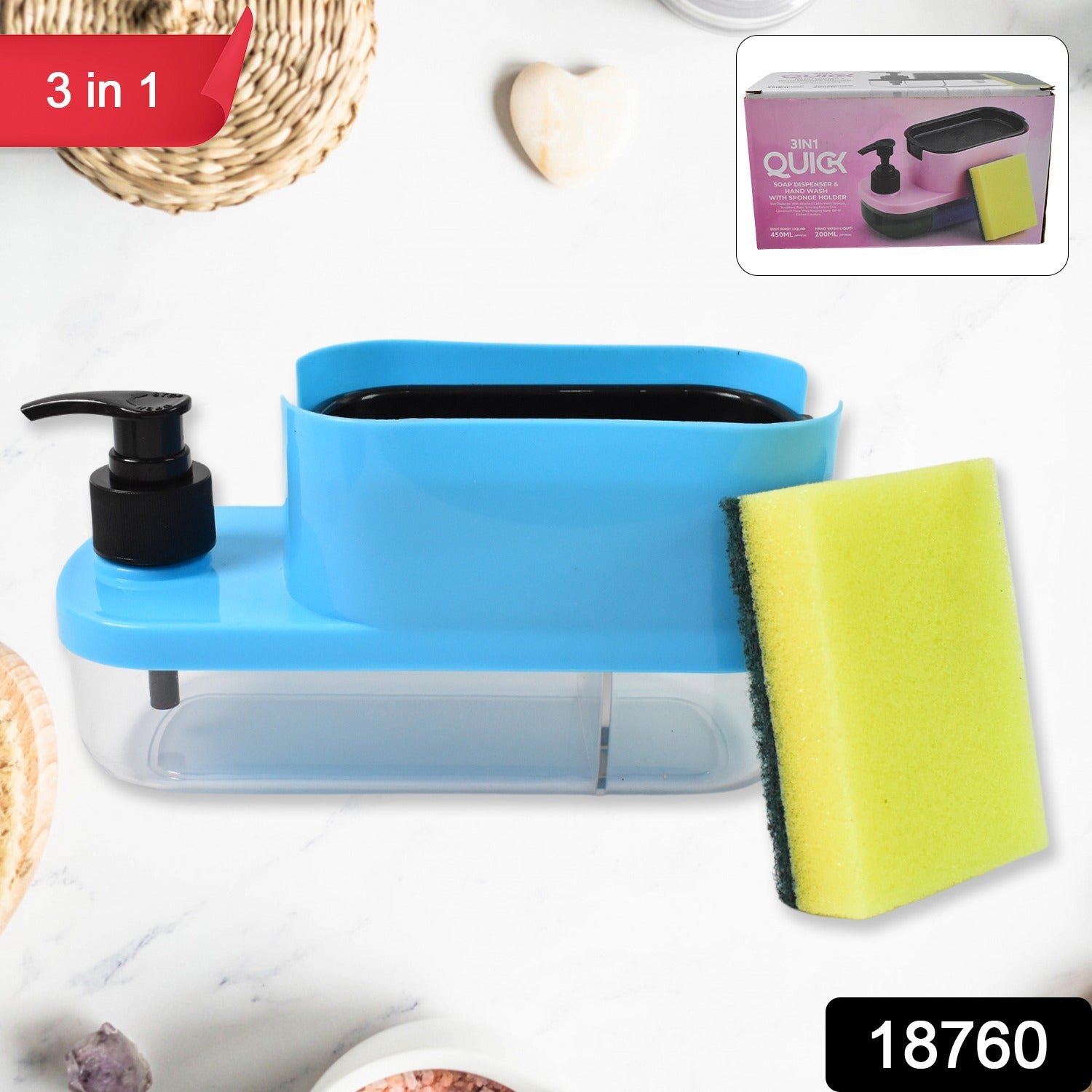 3 in 1 Dishwashing and Handwash Liquid Soap Dispenser (3 in 1 Dispenser) - Shivani Jaswal 3 in 1 Dishwashing and Handwash Liquid Soap Dispenser (3 in 1 Dispenser)