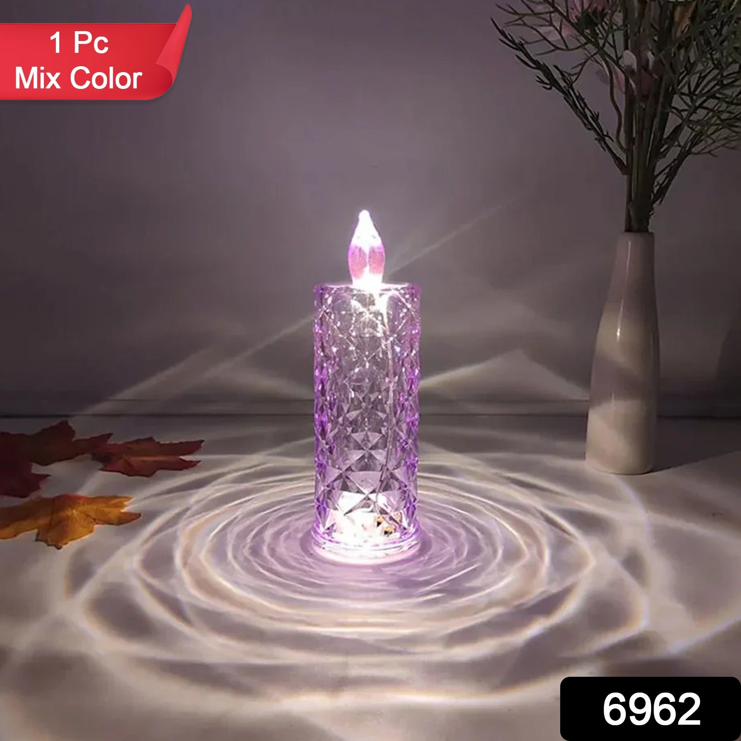 Candles for Home Decoration, Crystal Candlelight (1 Pc / Multicolor) - Shivani Jaswal Candles for Home Decoration, Crystal Candlelight (1 Pc / Multicolor)