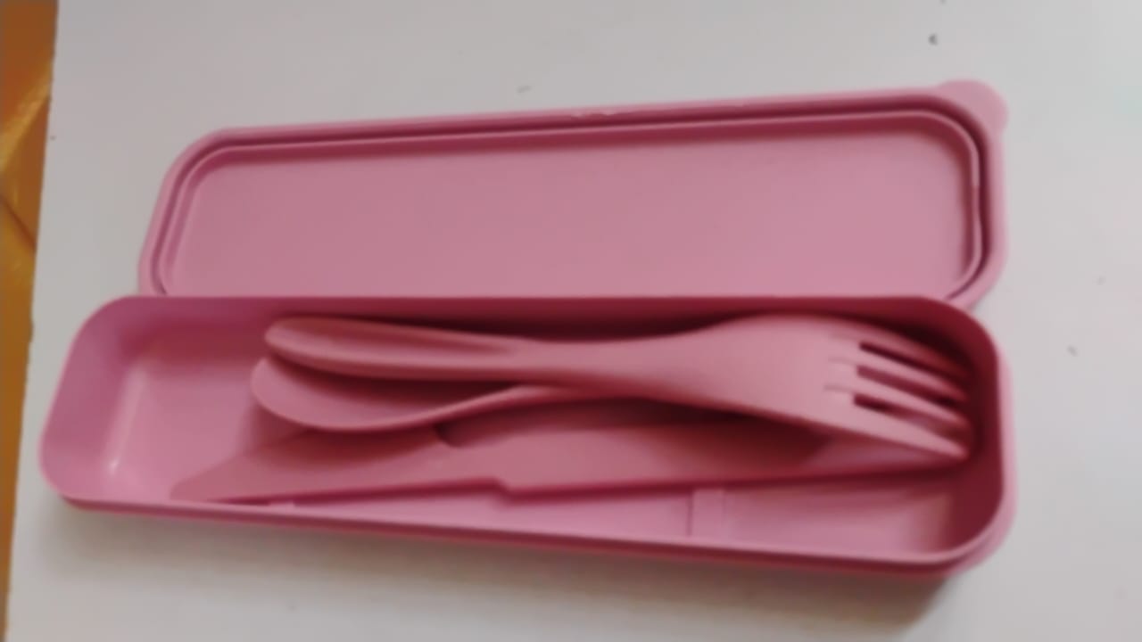 4 in 1 Travel Utensils Plastic Spoons and Forks Sets for Lunch Box (3 Pc With Case) - Shivani Jaswal 4 in 1 Travel Utensils Plastic Spoons and Forks Sets for Lunch Box (3 Pc With Case)