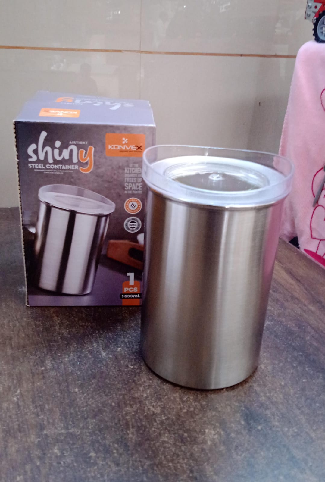 Multipurpose Stainless Steel Airtight Containers with See Through Lid (1 Pc / 1000 ML) - Shivani Jaswal Multipurpose Stainless Steel Airtight Containers with See Through Lid (1 Pc / 1000 ML)