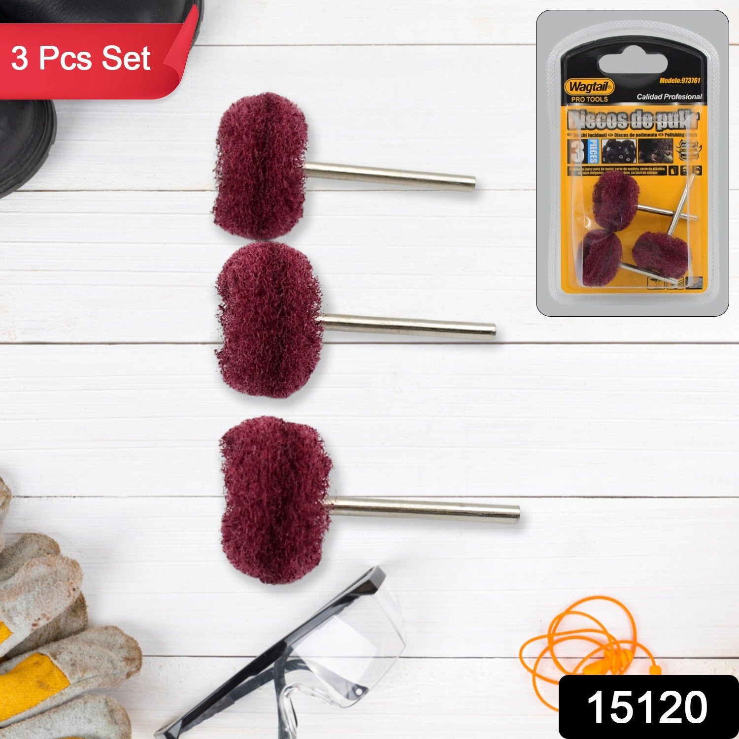 Abrasive Buffing Polishing Wheel Set (3 Pcs) - Shivani Jaswal Abrasive Buffing Polishing Wheel Set (3 Pcs)