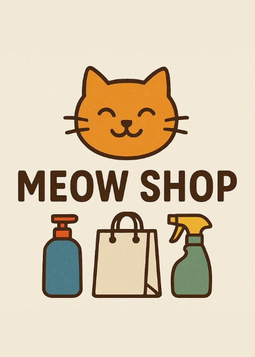 Meow Shop showcasing a variety of daily utility products including home, kitchen, and personal care essentials.