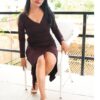 Glitter V-Neck Ruched Bodycon Dress with Long Sleeves and Slit – Party Wear for Women