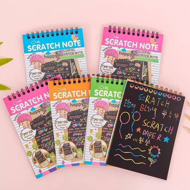 Chstr Crafts Rainbow Art Scratch Paper Book (Pack of 1) - Shivani Jaswal Rainbow Art Scratch Paper Book