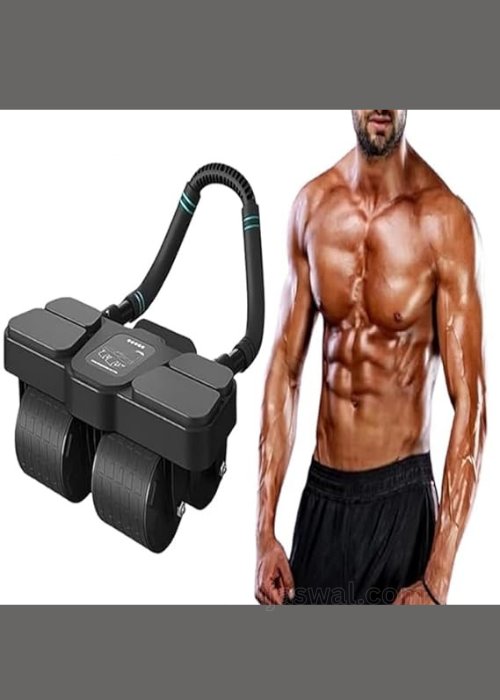Abdominal Roller with Elbow Support & Auto Rebound - Shivani Jaswal Abdominal Roller with Elbow Support
