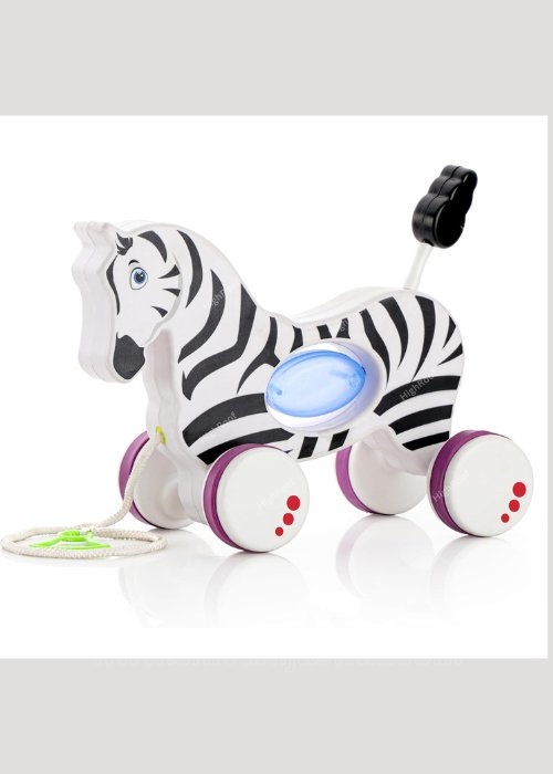 Zebra Pull Along Toy – Early Walking Toy for Babies (18+ Months) - Shivani Jaswal Zebra Pull Along Toy