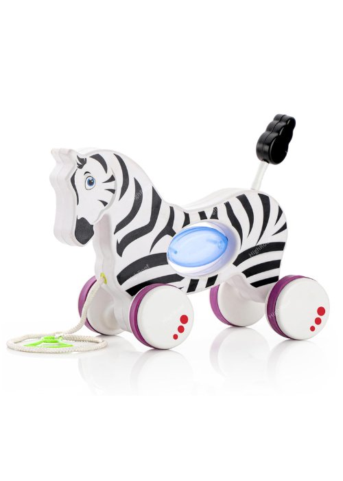 Zebra Pull Along Toy – Early Walking Toy for Babies (18+ Months) - Shivani Jaswal Zebra Pull Along Toy