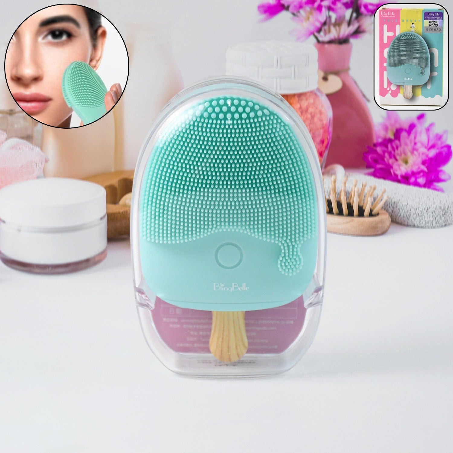 Popsicle Design Sonic Face Cleansing Brush (1 Pc) - Shivani Jaswal Popsicle Design Sonic Face Cleansing Brush (1 Pc)