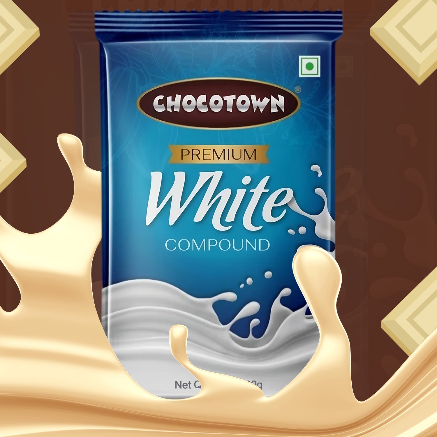 Chocotown Premium White Choco Compound Slab, 500gm - Shivani Jaswal Chocotown Premium White Choco Compound Slab, 500gm