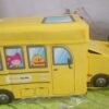 School Bus Shaped Portable Foldable Toy Box Storage with Lid (1 Pc)