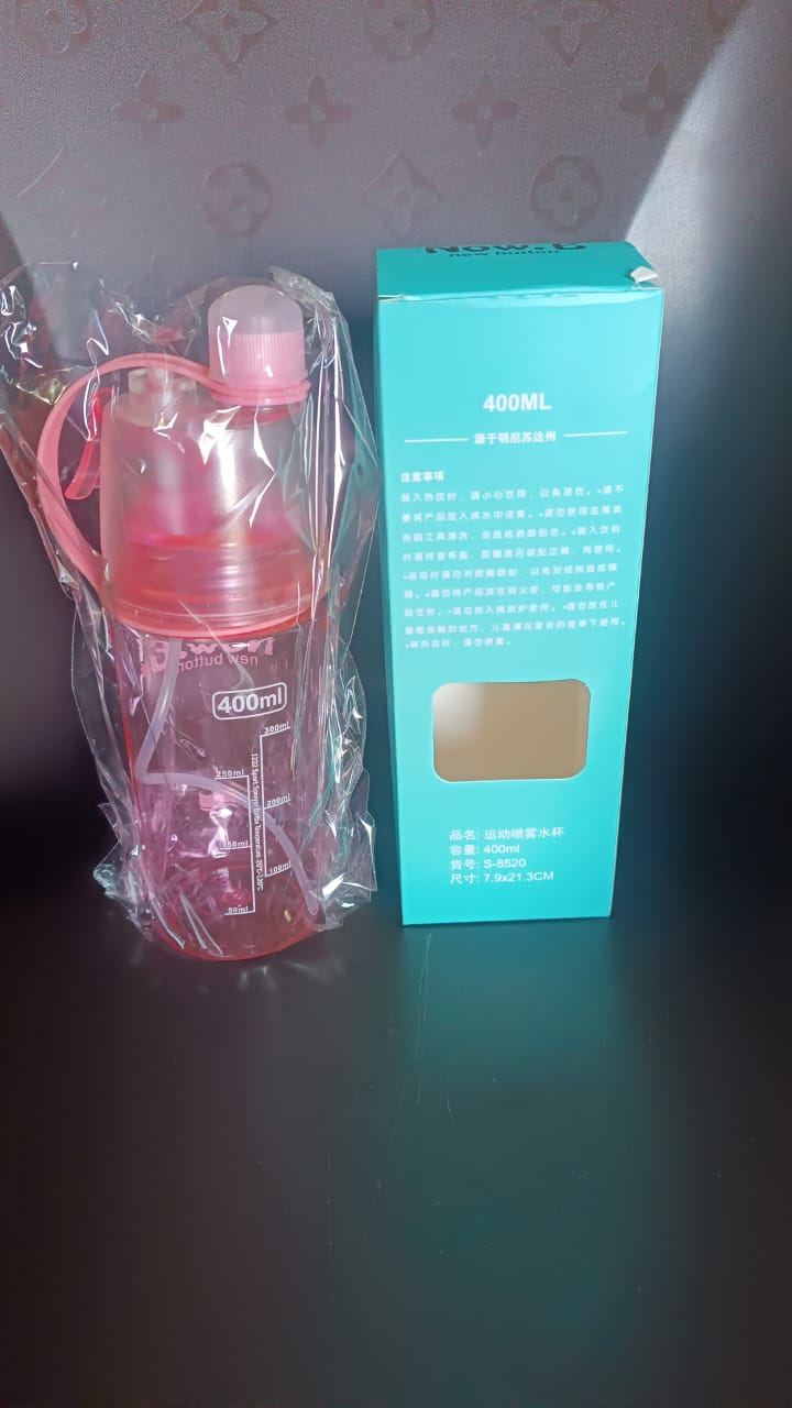 Plastic 2 In 1 Mist Spray Water Bottle (Multicolor / 400 ML / 1 Pc) - Shivani Jaswal Plastic 2 In 1 Mist Spray Water Bottle (Multicolor / 400 ML / 1 Pc)