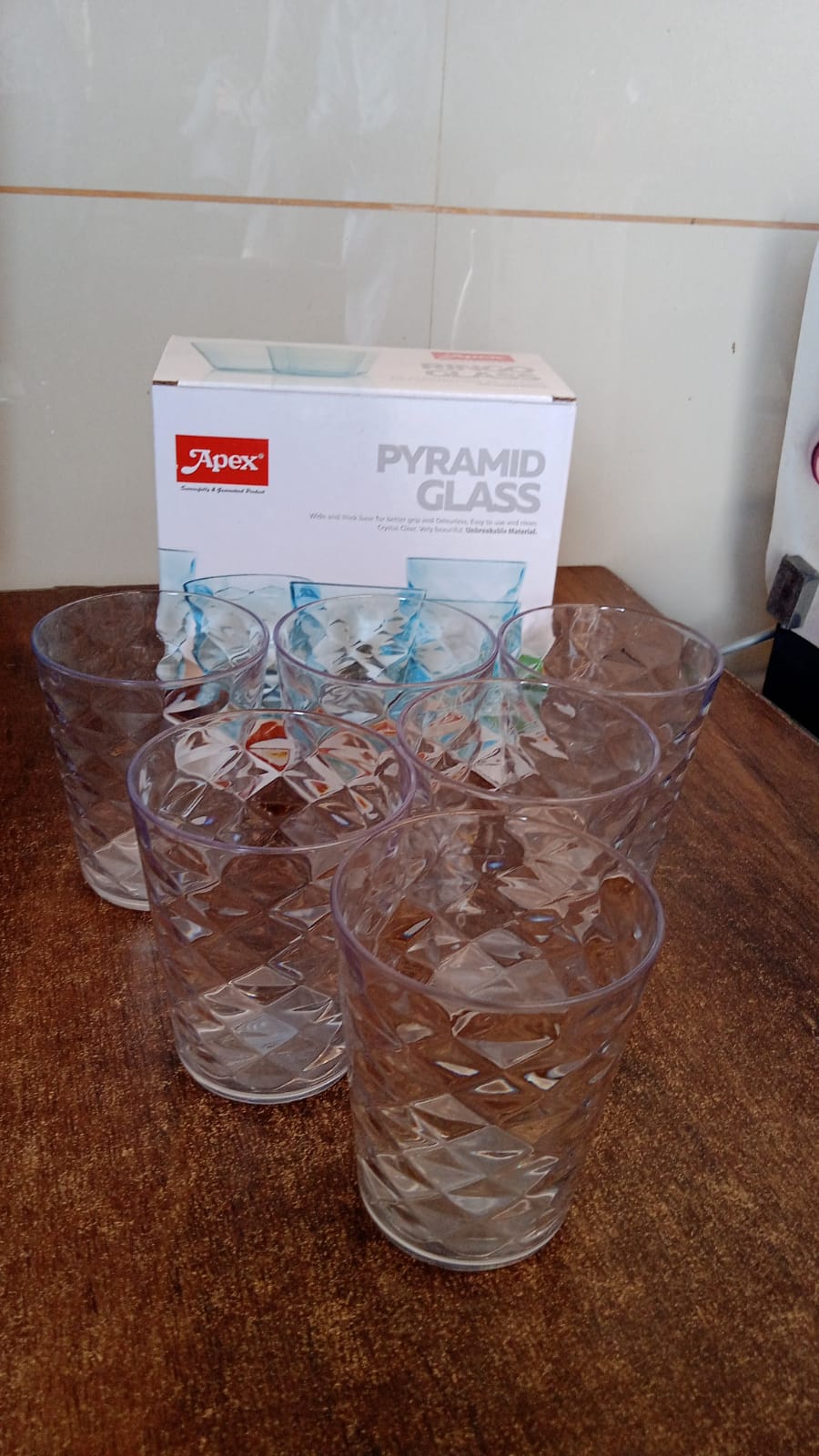 Apex Pyramid Ringo Plastic Glass – 300ml Approx | Durable, Crystal-Clear Tumbler - Shivani Jaswal Apex Pyramid Ringo Plastic Glass – 300ml Approx | Durable, Crystal-Clear Tumbler