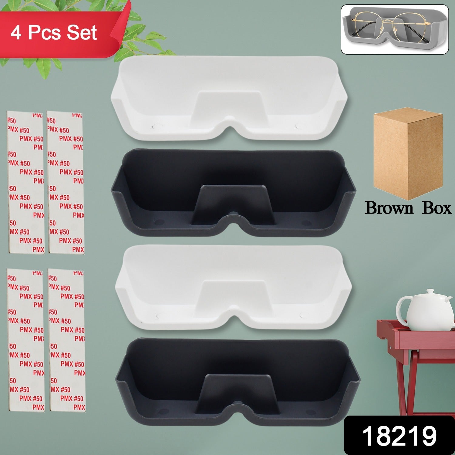 Wall Mounted Sunglasses Holder (4 Pcs Set) - Shivani Jaswal Wall Mounted Sunglasses Holder (4 Pcs Set)