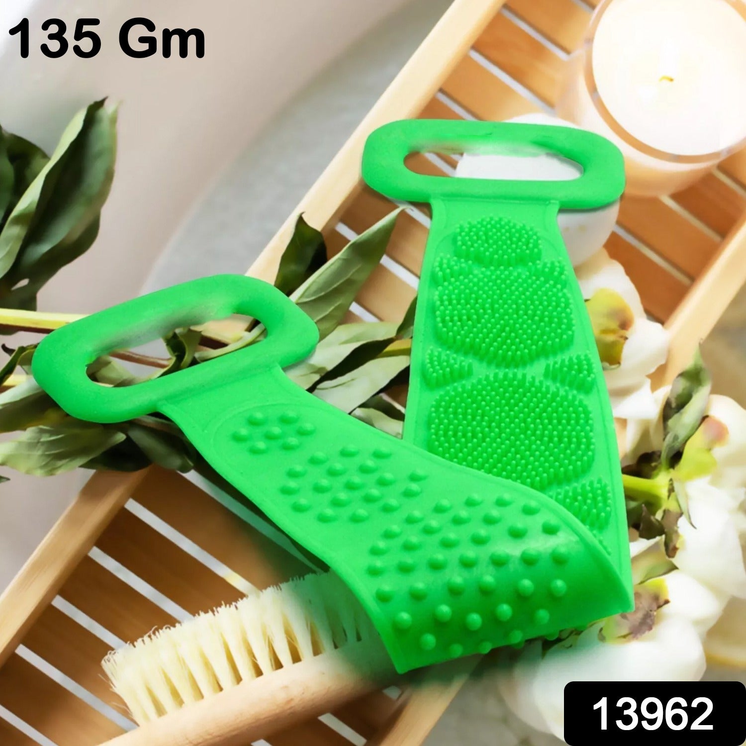 Silicone Body Back Scrubber Double Side Bathing Brush for Skin Deep Cleaning Massage, Dead Skin Removal (135 Gm | Big Size / 1pc) - Shivani Jaswal Silicone Body Back Scrubber Double Side Bathing Brush for Skin Deep Cleaning Massage, Dead Skin Removal (135 Gm | Big Size / 1pc)