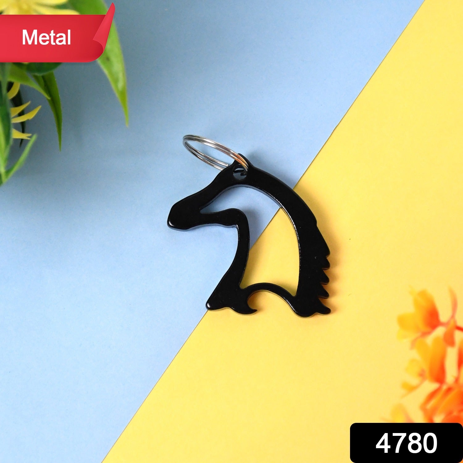 Metal Horse Face Shaped Keychain (1 Pc) - Shivani Jaswal Metal Horse Face Shaped Keychain (1 Pc)