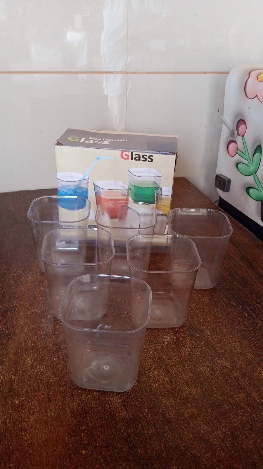 6pc Transparent Diamond Medium Serving Glass Set, Glass Set for Water, Juice etc - Shivani Jaswal 6pc Transparent Diamond Medium Serving Glass Set, Glass Set for Water, Juice etc